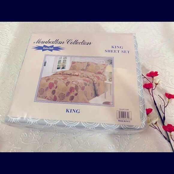 💥Manhattan Collection King  Sheet Set warm Extra Soft - Picture 1 of 10